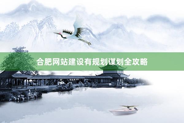 合肥网站建设有规划谋划全攻略