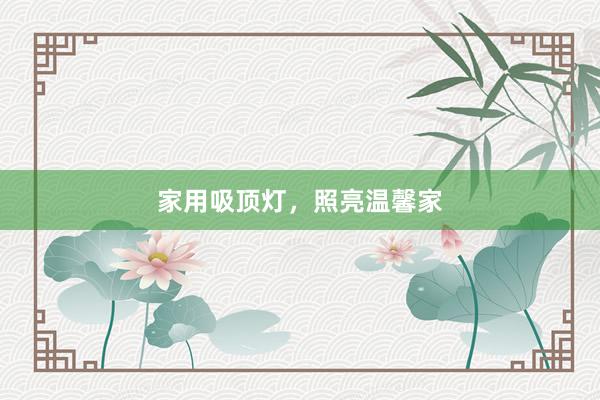 家用吸顶灯，照亮温馨家